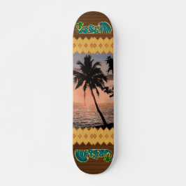 Die karibische Palmen-Szene Skateboard