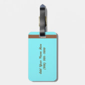 Die Karibischen Meere (Karte) personalisiert Gepäckanhänger (Rückseite vertikal)