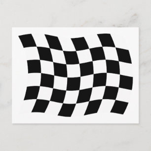 Die Karierte-Flagge-Postkarte Postkarte