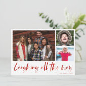 Die Karierte Karte des modernen Fotos zum Lachen (Stehend Vorderseite)