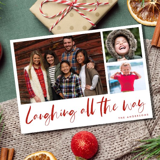 Die Karierte Karte des modernen Fotos zum Lachen