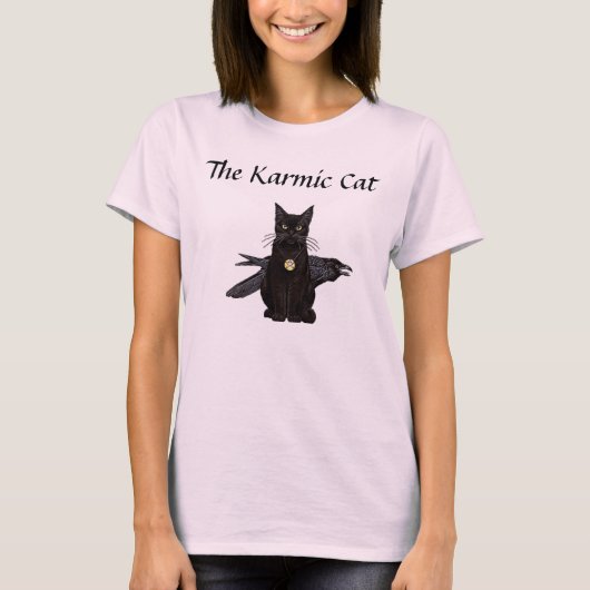 Die Karmische Katze T-Shirt (Vorderseite)