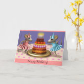 Die Karte der alles- Gute zum Geburtstagballerina (Gelbe Blume)