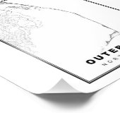 Die Karte der äußeren Banken Fotodruck (Ecke)