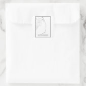 Die Karte der äußeren Banken Quadratischer Aufkleber (Tasche)