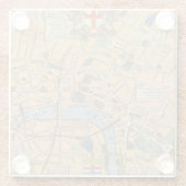 Die Karte der Kinder von London, England Glasuntersetzer (Rückseite)