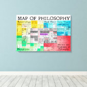 Die Karte der Philosophie Canvas Print Leinwanddruck (Insitu (Holzboden))
