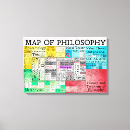 Die Karte der Philosophie Canvas Print Leinwanddruck