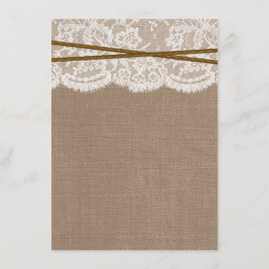 Die Karte der rustikalen Horseshoe Wedding Collect (Rückseite)