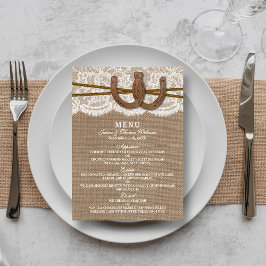 Die Karte der rustikalen Horseshoe Wedding Collect