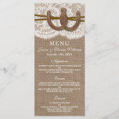 Die Karte der rustikalen Horseshoe Wedding Collect (Vorderseite)