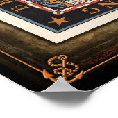 Die Karte des berühmten Pirates Poster (Ecke)