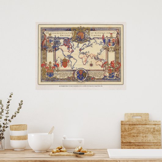 Die Karte des Commonwealth of Nations oder des Bri Poster (Küche)