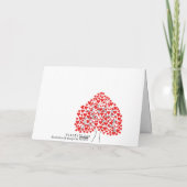 Die Karte des fallenden Herz-Baum-Valentinsgrußes (Rückseite)
