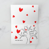 Die Karte des fallenden Herz-Baum-Valentinsgrußes (Innenseite)