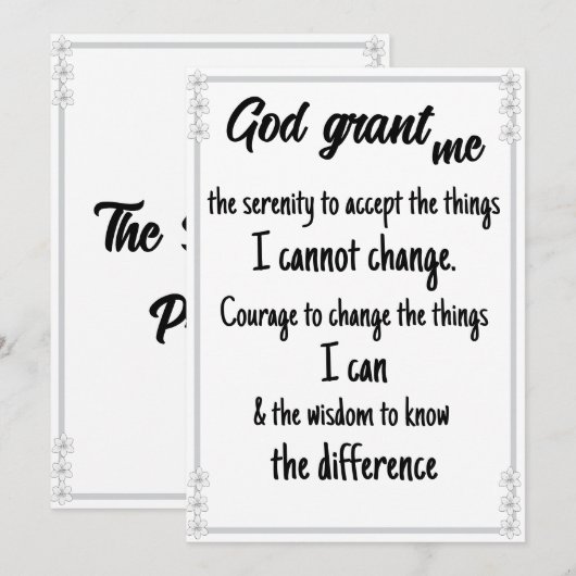 Die Karte des heiligen Gebets (Vorne/Hinten)