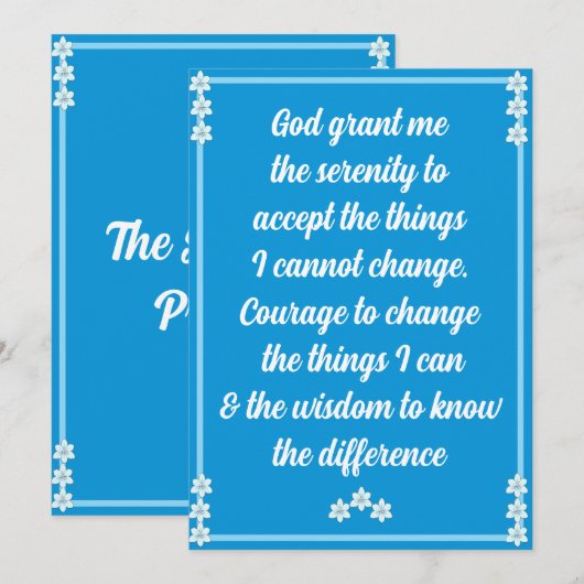 Die Karte des heiligen Gebets (Vorne/Hinten)