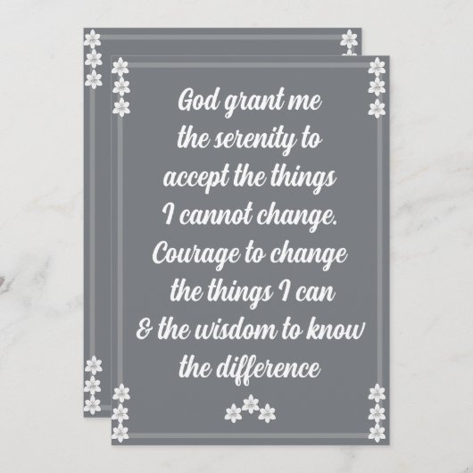 Die Karte des heiligen Gebets (Vorne/Hinten)