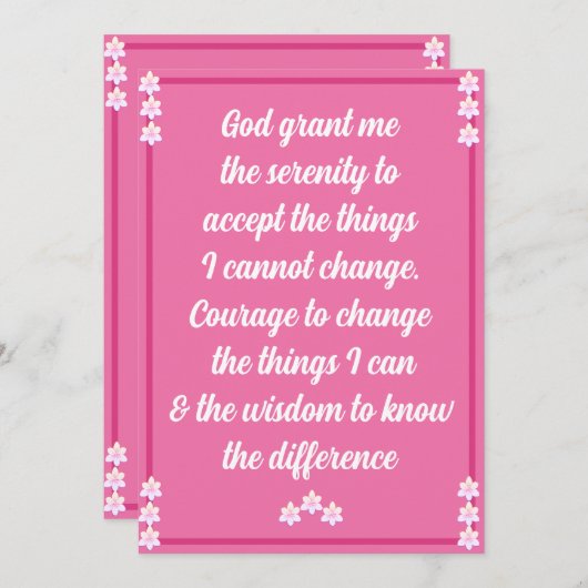 Die Karte des heiligen Gebets (Vorne/Hinten)