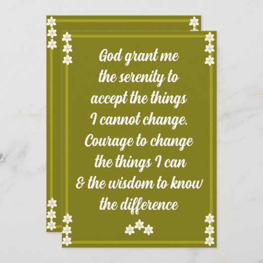 Die Karte des heiligen Gebets (Vorne/Hinten)