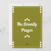 Die Karte des heiligen Gebets (Rückseite)