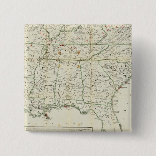 Die Karte des historischen Krieges Button (Vorderseite)