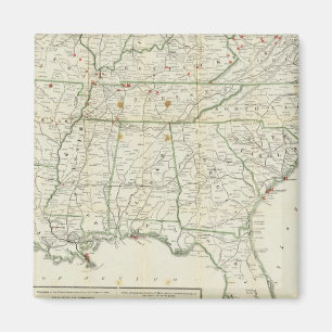 Die Karte des historischen Krieges Magnet