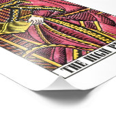 Die Karte des Hohepriestess-Tarots Fotodruck (Ecke)