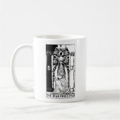 Die Karte des Hohepriestess-Tarots Kaffeetasse (Links)