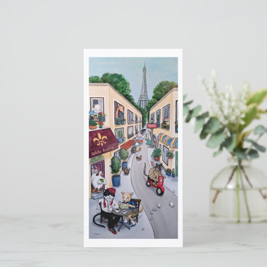 Die Karte des Pariser Cafés (Stehend Vorderseite)