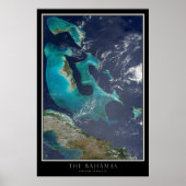 Die Karte des Satellitenplakats von Bahamas Poster (Vorne)