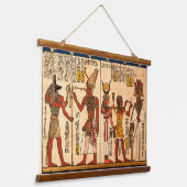 Die Karte des Souls: Gottheiten des Papyrus der Un Wandteppich Mit Holzrahmen (Gewinkelt)
