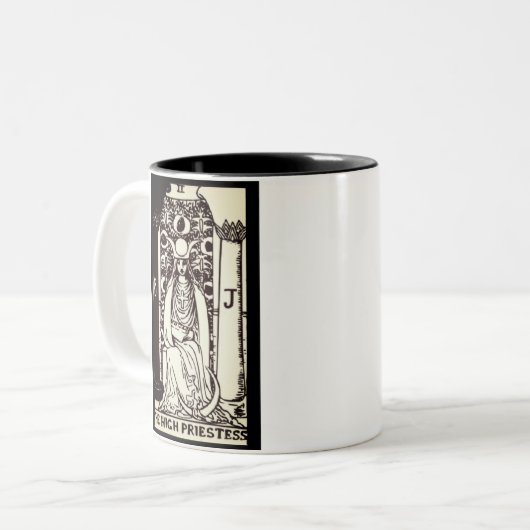 die Karte des Tarots der Hohepriestess | Tasse (Vorderseite Links)