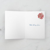 Die Karte des Valentines für Verlobte, Herzen, (Innenseite)