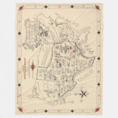 Die Karte eines Texans der Vereinigten Staaten Fleecedecke (Vorderseite)