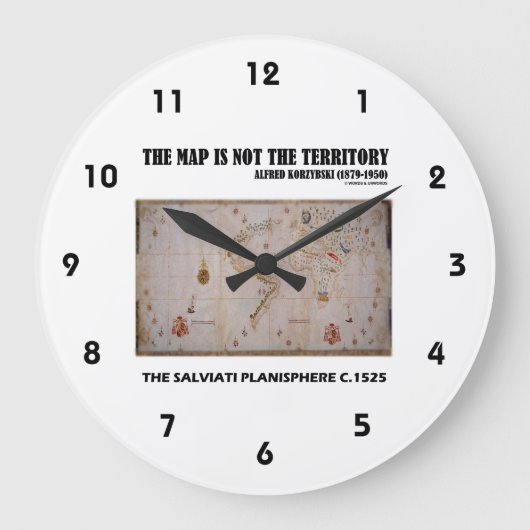 Die Karte ist nicht das Territorium Salviati Plani Große Wanduhr (Vorderseite)
