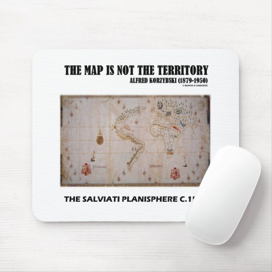 Die Karte ist nicht das Territorium Salviati Plani Mousepad (Mit Mouse)