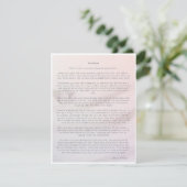 Die Karte Stone in voller Größe für Trauer oder Ve (Stehend Vorderseite)