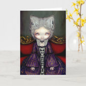 "Die Karte violetter Herzogin-" Gruß (Gelbe Blume)