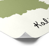 Die Karte von Kalimantan Poster (Ecke)