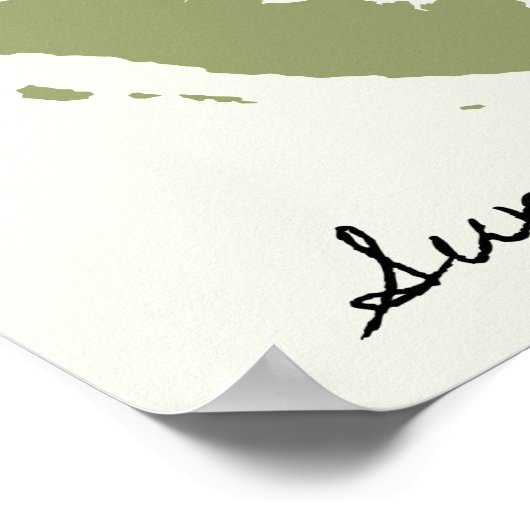 Die Karte von Sumatra Poster (Ecke)