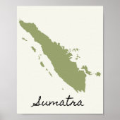Die Karte von Sumatra Poster (Vorne)