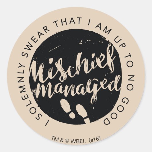 Die Karten-Charme-Typografie Plünderers Harry Runder Aufkleber (Vorderseite)