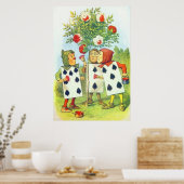 Die Karten, die die Rose farbig zeichnen Poster (Küche)