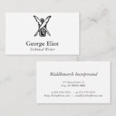 Die Karten-Tinte und Spule des Verfassers Visitenkarte (Vorne/Hinten)