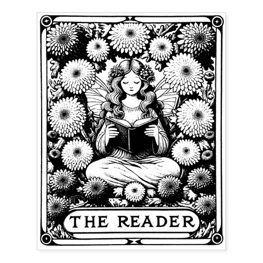 Die Kartenansicht des Reader-Tarots Gummistempel (Prägung)