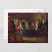 Die Kartenspieler, 1699 Postkarte (Vorne/Hinten)