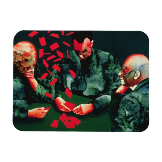 Die Kartenspieler 1987 Magnet (Horizontal)