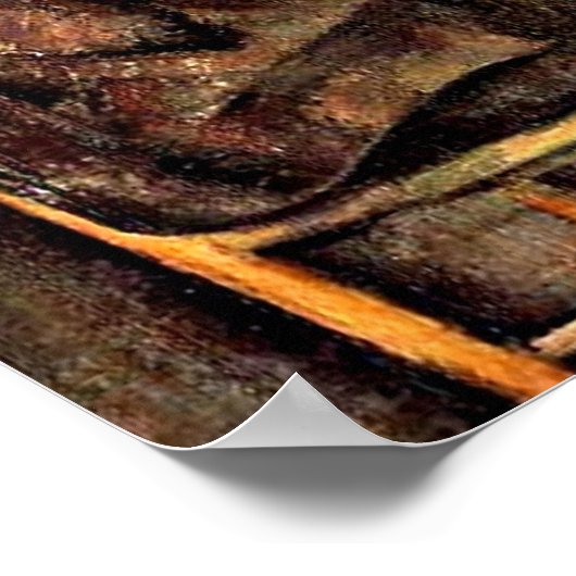 Die Kartenspieler (3), Paul Cezanne Gemälde Poster (Ecke)