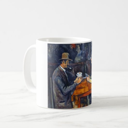 Die Kartenspieler, Cezanne Kaffeetasse (Vorderseite Links)
